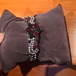 Green And Red Gem Bracelet Indian